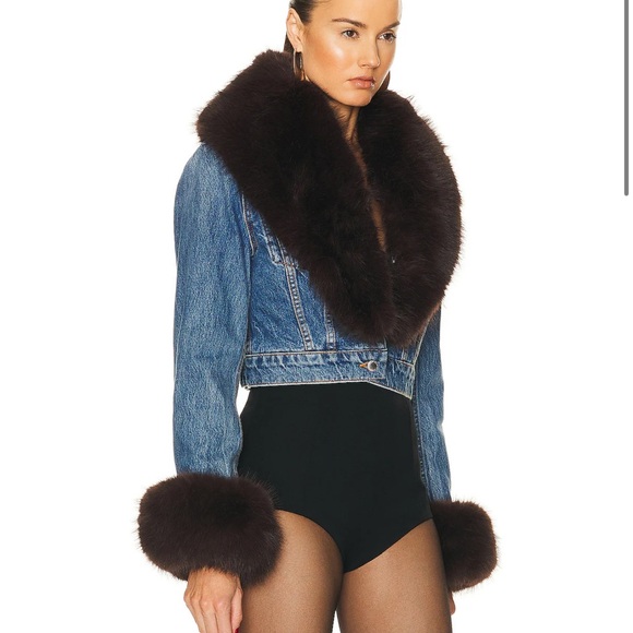 Alexander Wang Fur Demim Jacket